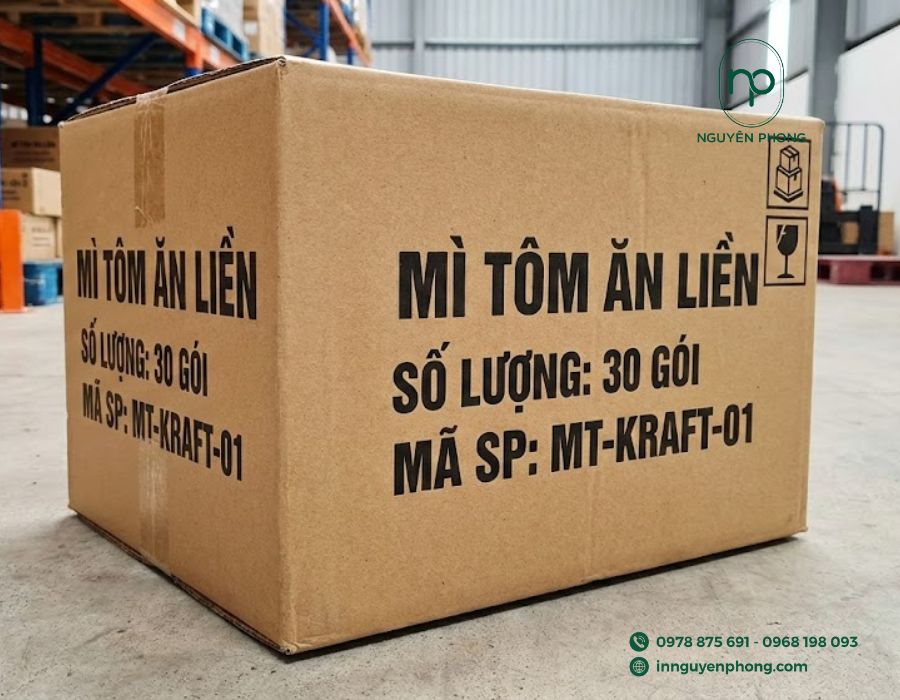 Mẫu thùng carton đựng mì tôm
